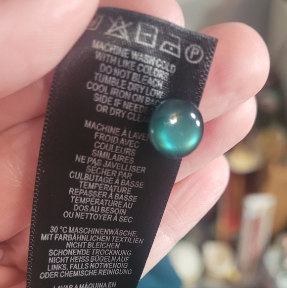 Adrianna Papell Elegant Green High Neck Pleated Long Sleeve Women's Top - Picture 3 of 5